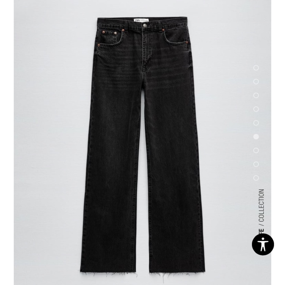 Zara Black High Rise 90’s Wide Leg Jean